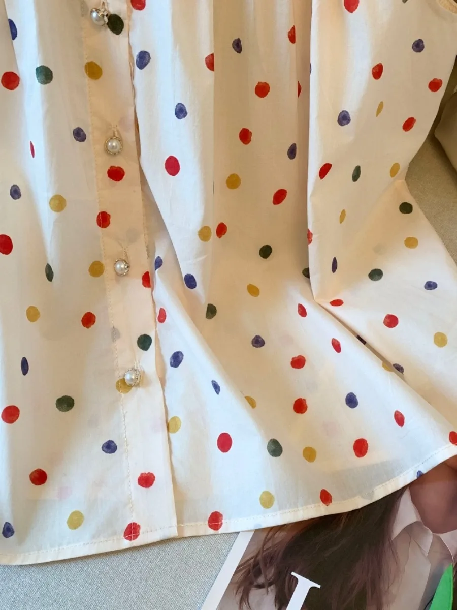Polka Dot ort Sve irt Ele Doll Collar Summer Top for Women High End Quali by Nan You
Polka Dot ort Sve irt Ele Doll Collar Summer Top for Women High End Quali by Nan You