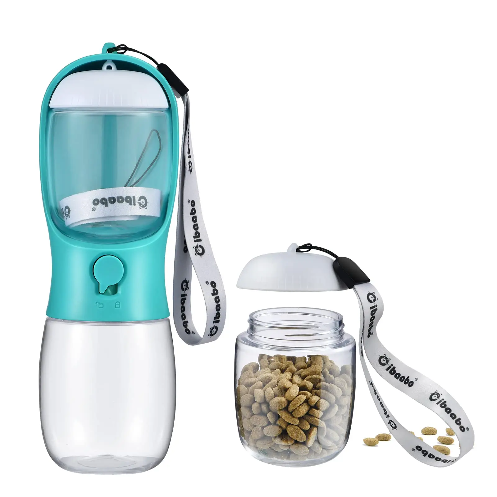 Dog Water Bottle with Food Container, Travel Puppy Water Bowl, Portable Pet Dispenser, Cat Walking and Hiking Dog Gift
Dog Water Bottle with Food Container, Travel Puppy Water Bowl, Portable Pet Dispenser, Cat Walking and Hiking Dog Gift