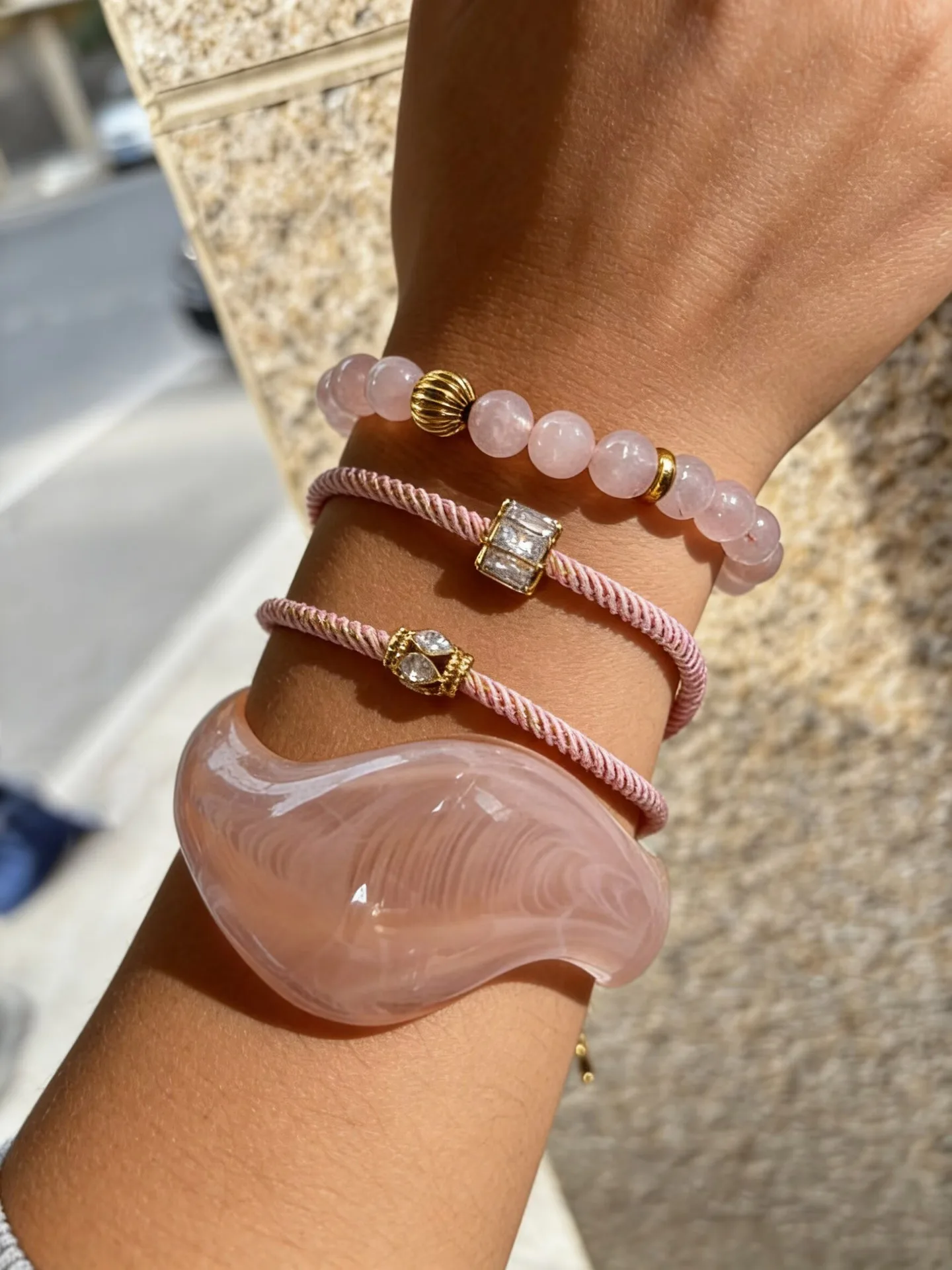 Trendy Stainless steel rhinestone powder crystal bead Bracelets for women's girl gift Party Hand chain fine Jewelry
Trendy Stainless steel rhinestone powder crystal bead Bracelets for women's girl gift Party Hand chain fine Jewelry