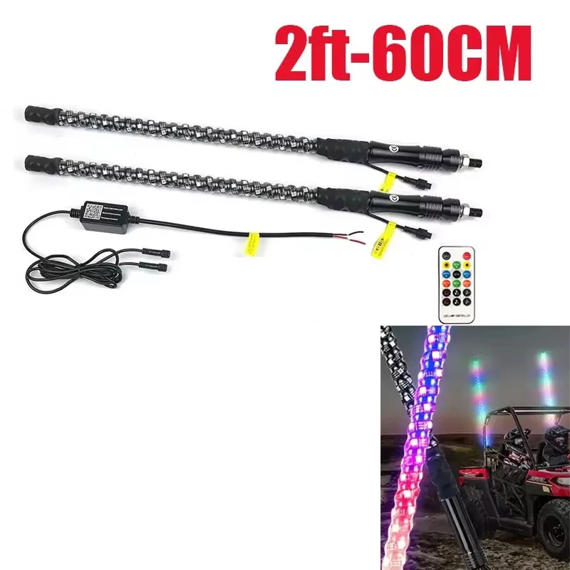 2FT/60cm LED Whip Light RGB LED Flagpole Lamp Multicolor Waterproof Buggy Whip 12V for Offroad Sand Rails/Buggies ATV/UTV 2PCS
2FT/60cm LED Whip Light RGB LED Flagpole Lamp Multicolor Waterproof Buggy Whip 12V for Offroad Sand Rails/Buggies ATV/UTV 2PCS