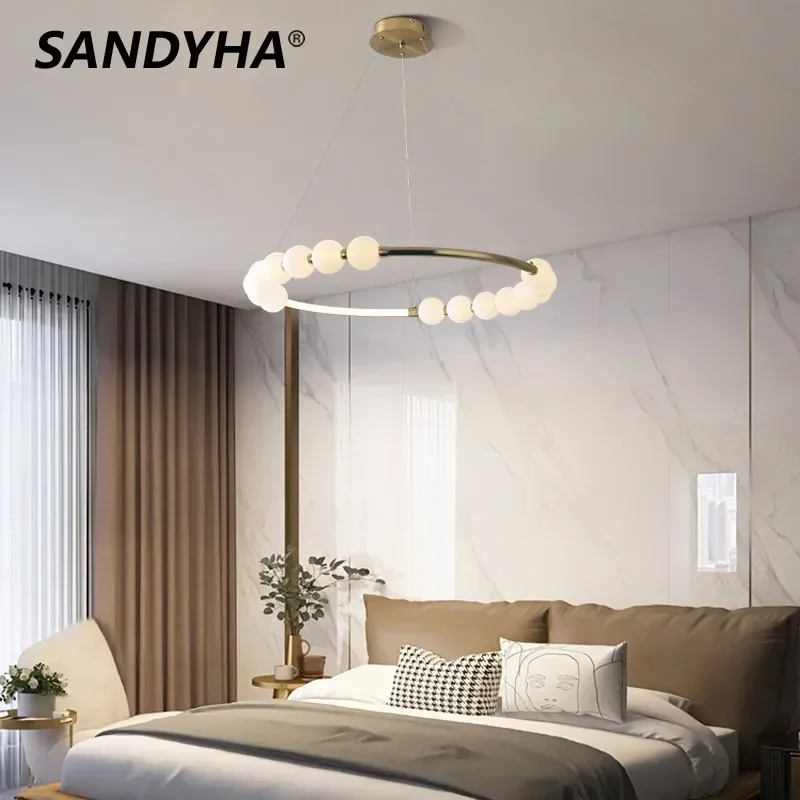 SANDYHA Nordic Living Room Pendant Lights Ring Design Hanging Chandelier Bedroom Decoration Home Dining Room Lighting Fixtures
SANDYHA Nordic Living Room Pendant Lights Ring Design Hanging Chandelier Bedroom Decoration Home Dining Room Lighting Fixtures