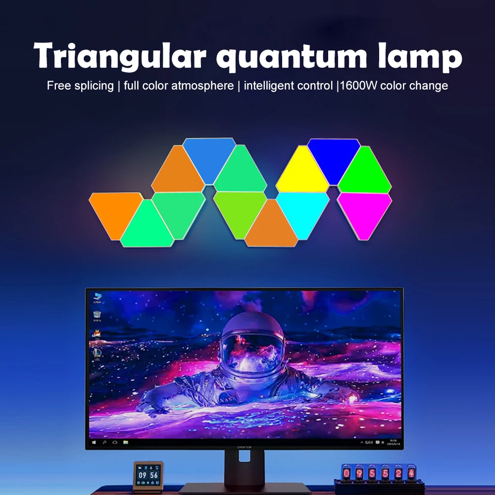 F2 6PCS Creative Decorat Wall Lamps Smart WiFi Triangle Night Light RGB Triangle Wall Lights APP Control For Gaming Room Decor
F2 6PCS Creative Decorat Wall Lamps Smart WiFi Triangle Night Light RGB Triangle Wall Lights APP Control For Gaming Room Decor