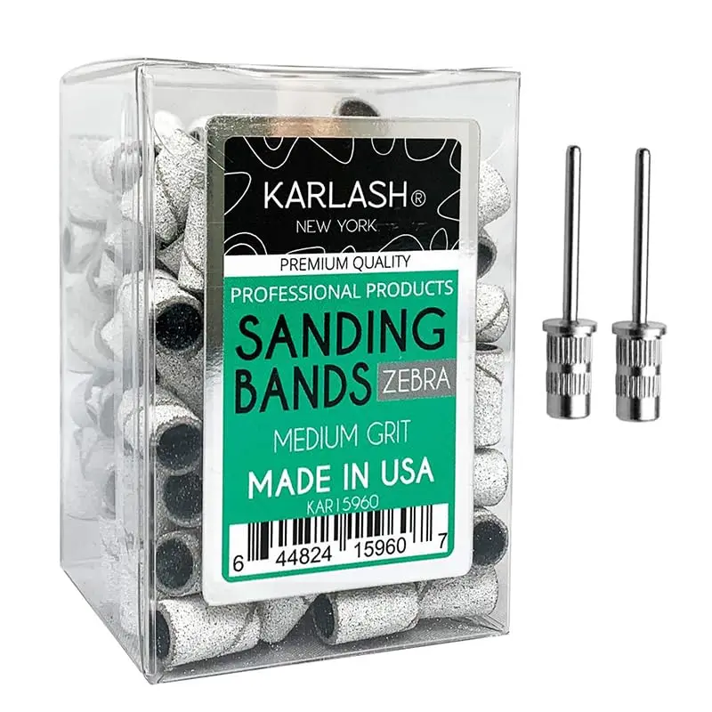 Professional Nail Sanding Bands Zebra Medium Grit File + 2 Mandrels (1 Pack)
Professional Nail Sanding Bands Zebra Medium Grit File + 2 Mandrels (1 Pack)