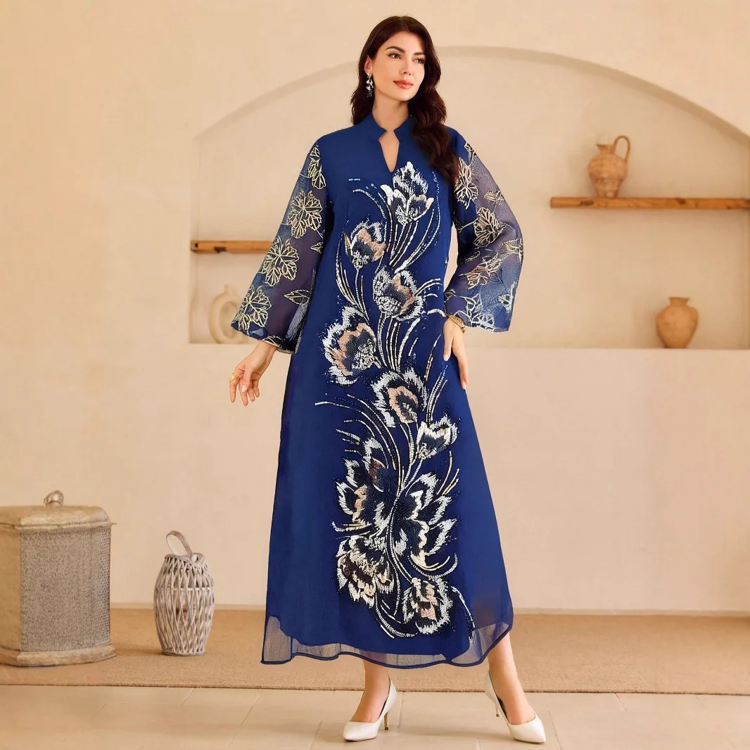 Luxury Sequins Dubai Abaya for Women Ramadan Arabic Muslim Modest Traditional Dress Islamic Party Jalabiya Turkey Kaftan Robe
Luxury Sequins Dubai Abaya for Women Ramadan Arabic Muslim Modest Traditional Dress Islamic Party Jalabiya Turkey Kaftan Robe