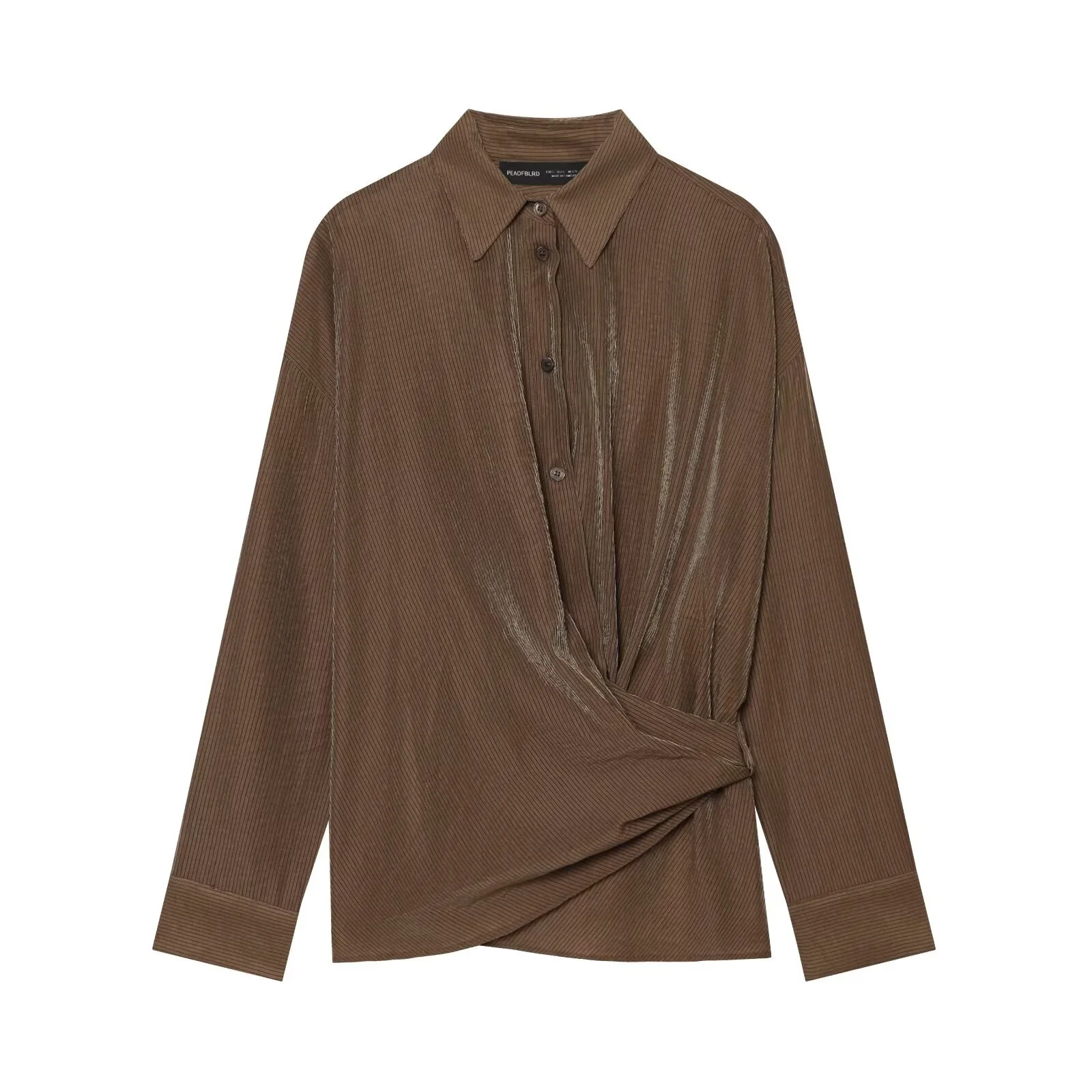 European and American style 2026 new summer design fashionable long-sleeved lapel commuting double-breasted striped shirt
European and American style 2026 new summer design fashionable long-sleeved lapel commuting double-breasted striped shirt