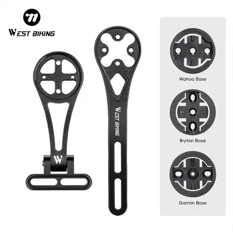 WEST BIKING uchwyt do komputera rowerowego zintegrowana kierownica przedłużenie/ustalacz regulowany wspornik do prędkościomierza Wahoo/Bryton/XOSS/Garmin