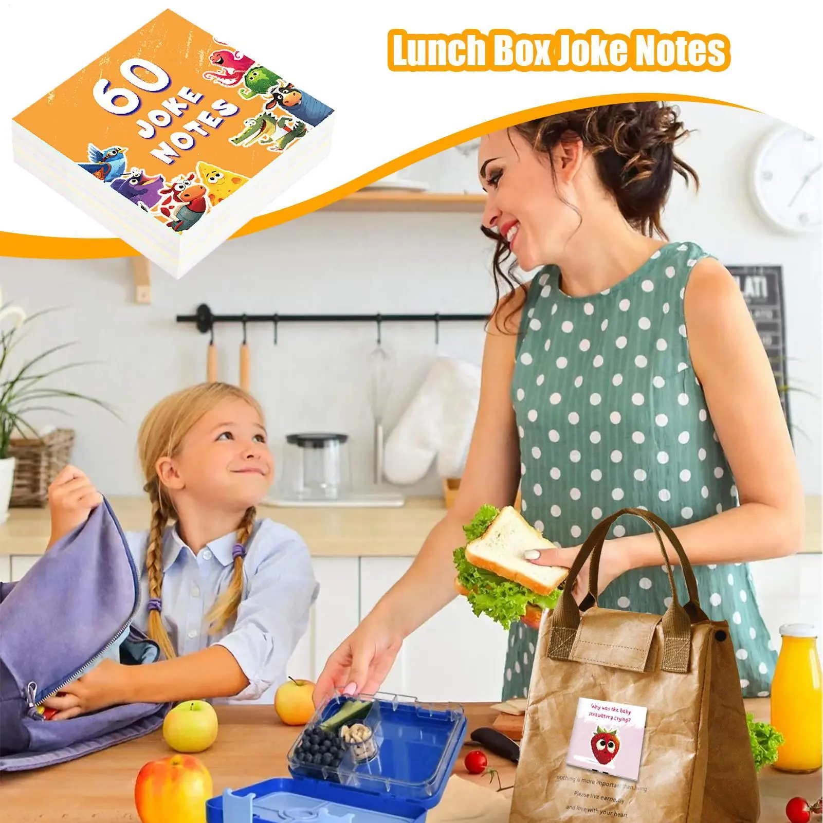 60-Sheet Motivational Cards Kids Lunches School Joke Notes Lunch Box Notes for Cute Decoration Notes Children's Lunch Box Cards
60-Sheet Motivational Cards Kids Lunches School Joke Notes Lunch Box Notes for Cute Decoration Notes Children's Lunch Box Cards