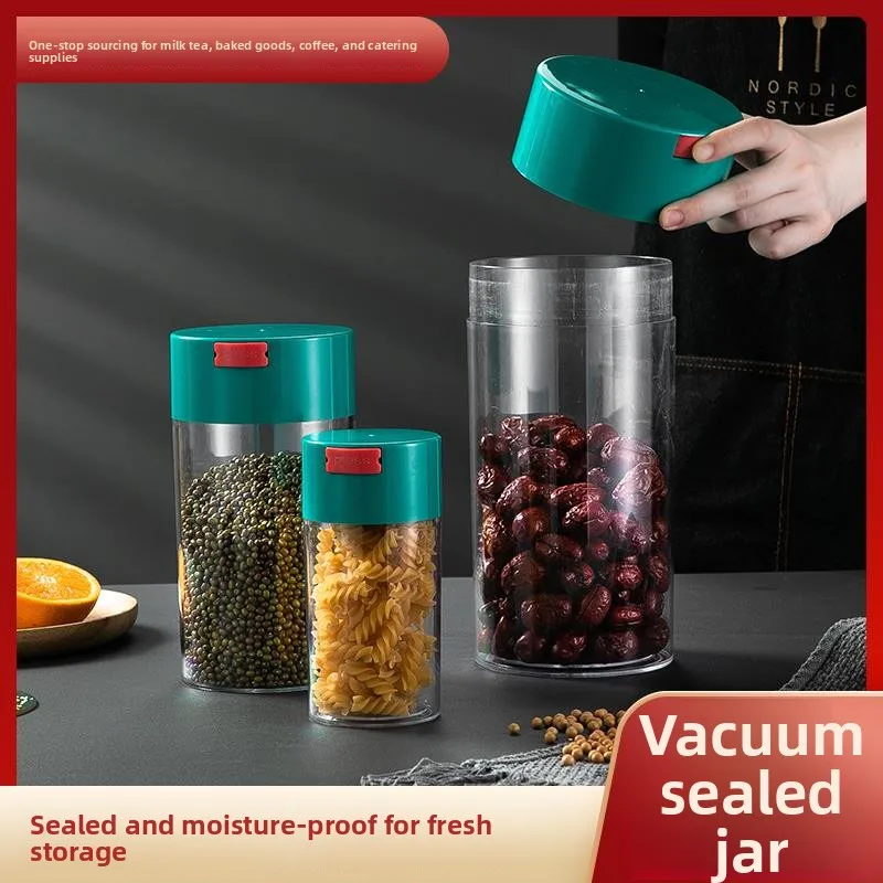 Пластиковый вакуумный контейнер для хранения продуктов, влагонепроницаемая банка для кофейных зерен, чайных листьев, для сохранения свежести молока и чая
Пластиковый вакуумный контейнер для хранения продуктов, влагонепроницаемая банка для кофейных зерен, чайных листьев, для сохранения свежести молока и чая