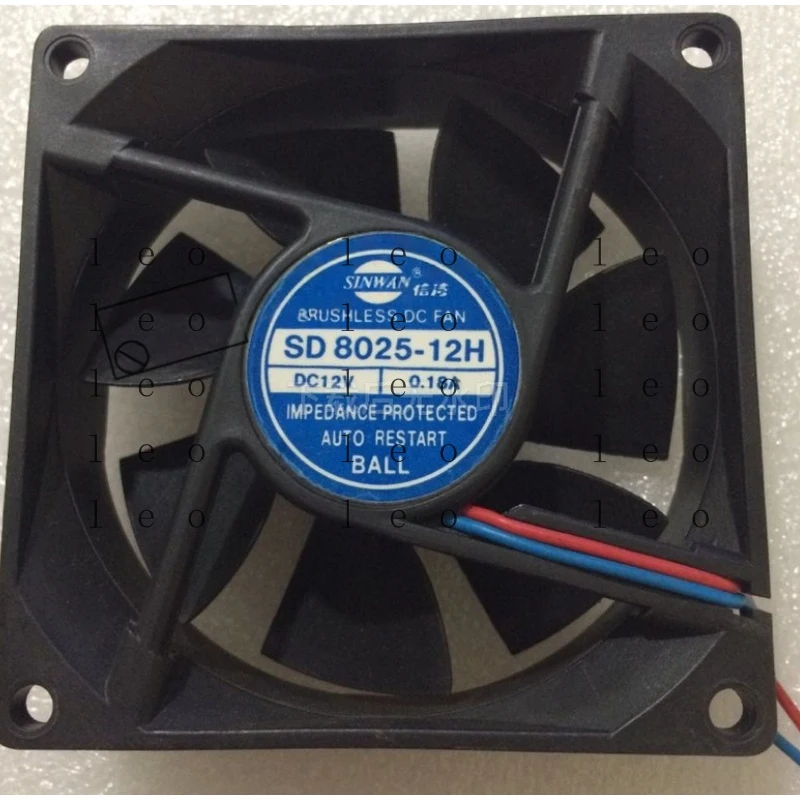 1PCS SD8025-12H DC12V 0.18A 8025 8CM Cooling Fan
1PCS SD8025-12H DC12V 0.18A 8025 8CM Cooling Fan