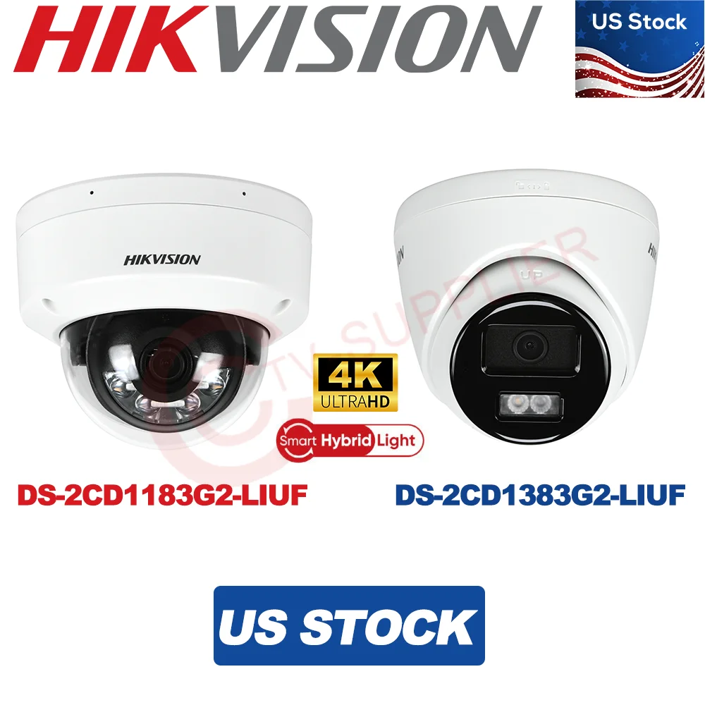 Hikvision 1-Series Smart Hybrid Light 8MP Turret / Vandal Proof 4K Dome IP Camera Motion Detection 2.0 with MIC
Hikvision 1-Series Smart Hybrid Light 8MP Turret / Vandal Proof 4K Dome IP Camera Motion Detection 2.0 with MIC