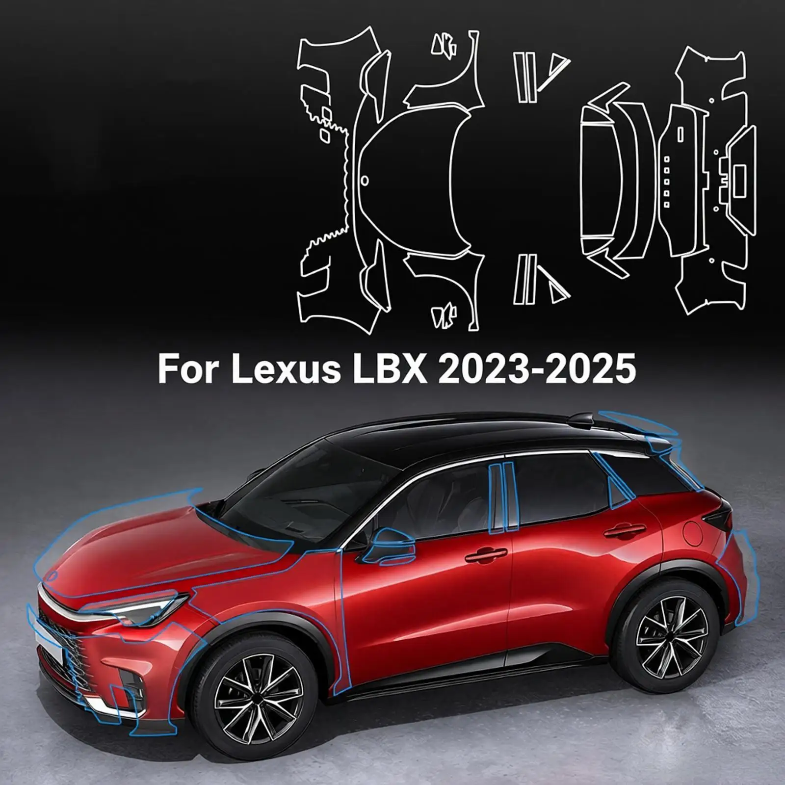 8.5Mil Pre-cut PPF For Lexus LBX 2023-2025 TPU Bumper Hood Clear Paint Protection Film Scratch-Resistant Exterior Accessories
8.5Mil Pre-cut PPF For Lexus LBX 2023-2025 TPU Bumper Hood Clear Paint Protection Film Scratch-Resistant Exterior Accessories