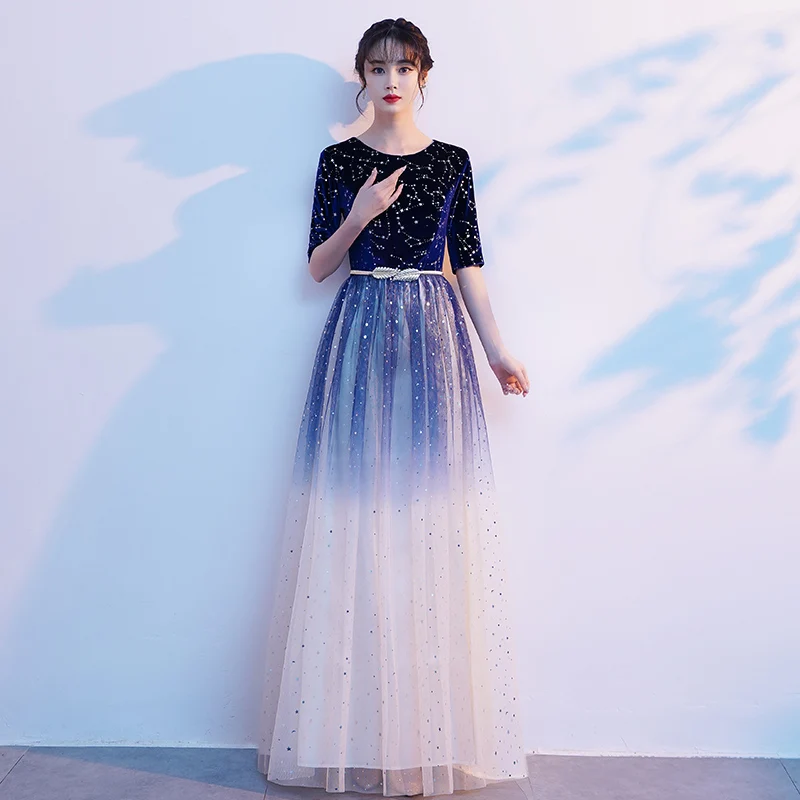 New Style Grand Chorus Performance Dress, Female Long Dress for School Poetry Recitation Choir, Elegant Formal Dress
New Style Grand Chorus Performance Dress, Female Long Dress for School Poetry Recitation Choir, Elegant Formal Dress