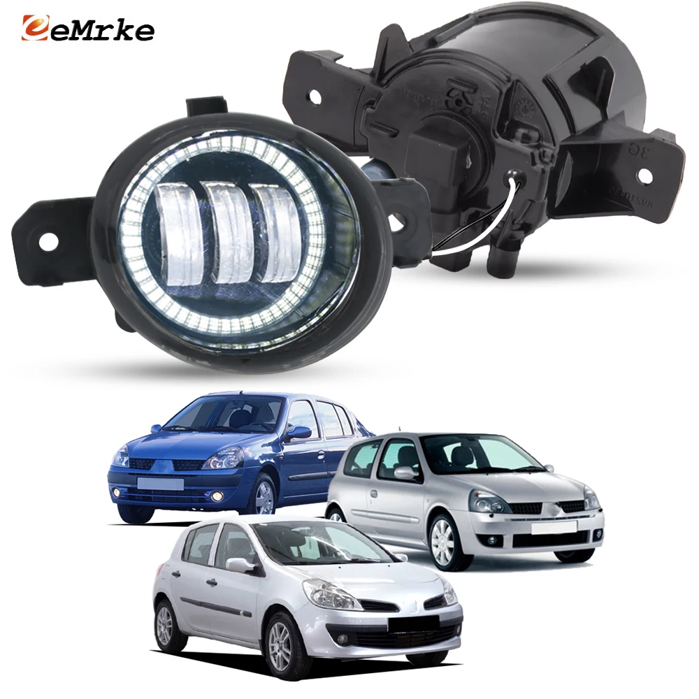Pair LED Fog Lights Angel Eye For Renault Clio 2 Facelift Clio 3 2003-2011 Driving DRL Daytime Running Lamp External Spotlight
Pair LED Fog Lights Angel Eye For Renault Clio 2 Facelift Clio 3 2003-2011 Driving DRL Daytime Running Lamp External Spotlight