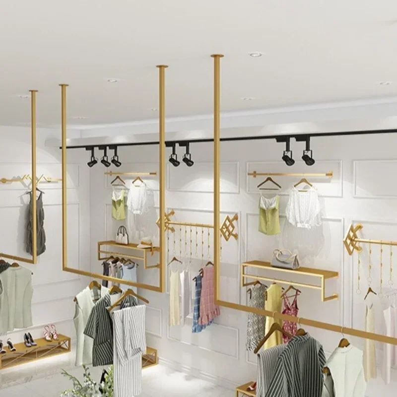 New Wrought iron floor hanger clothes rack wall wall hanging clothing store display rack
New Wrought iron floor hanger clothes rack wall wall hanging clothing store display rack