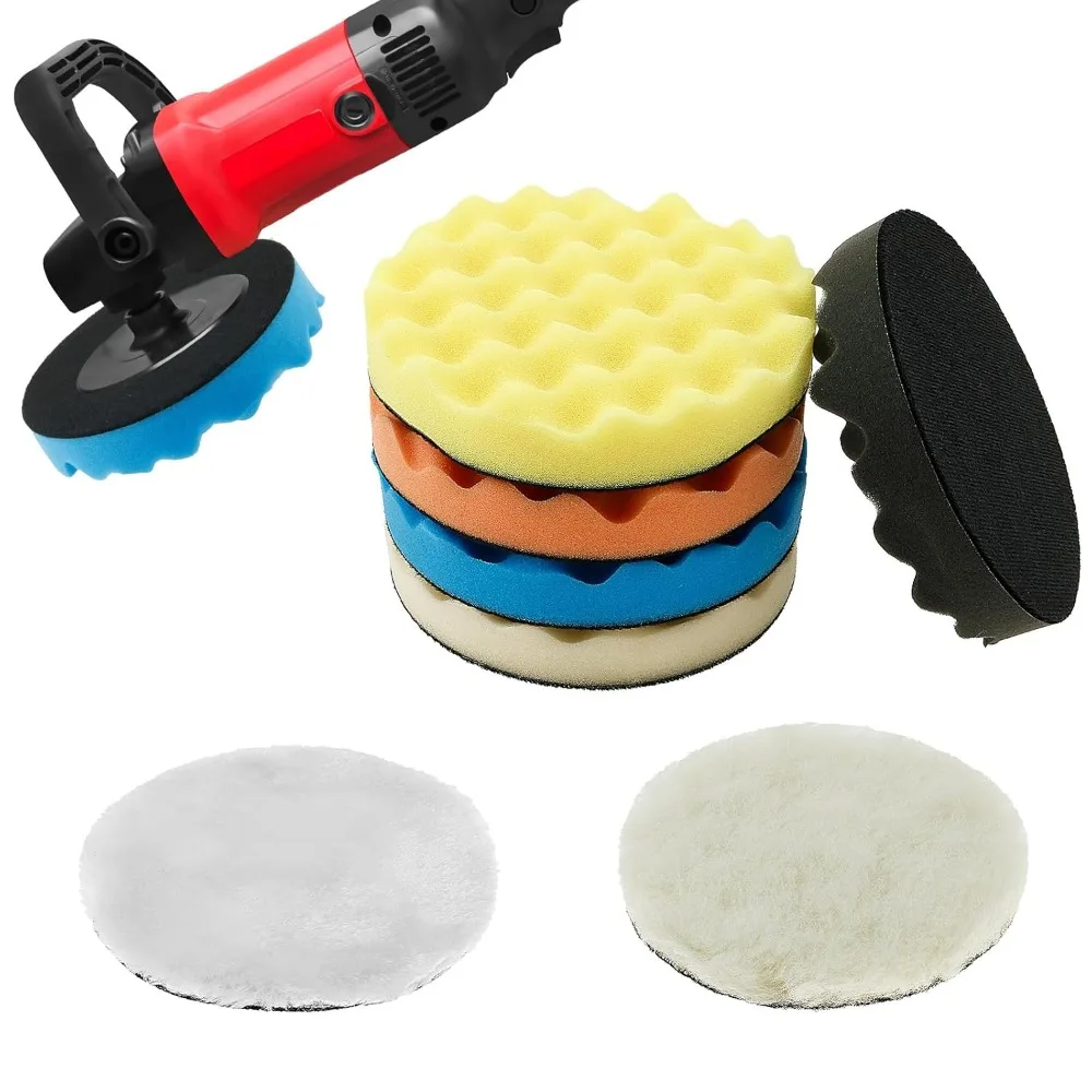 Buffing Polishing Pads 6 Inch, 7PCS Car Polishing & Buffing Sponge Pads Kit for Car Polishing, Boat Compounding and Waxing, Fit
Buffing Polishing Pads 6 Inch, 7PCS Car Polishing & Buffing Sponge Pads Kit for Car Polishing, Boat Compounding and Waxing, Fit