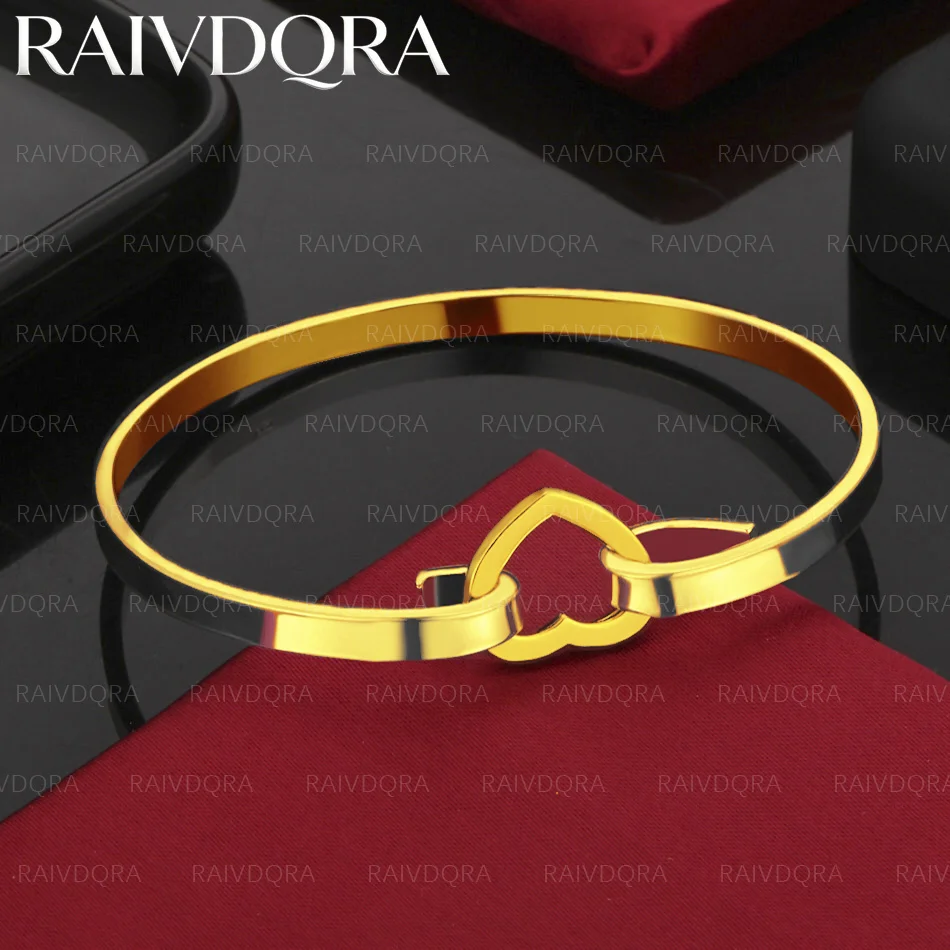 18K Gold Plated Heart Buckle Bangle Bracelet For Men and Women Fashion Jewelry Exquisite Party Accessories Gift
18K Gold Plated Heart Buckle Bangle Bracelet For Men and Women Fashion Jewelry Exquisite Party Accessories Gift