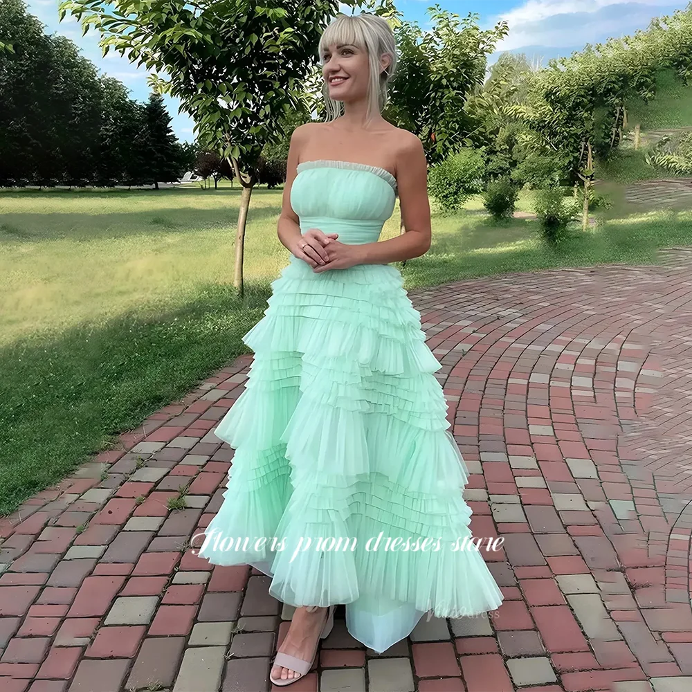 Flowers A Line Ball Gown Evening Dress Pleats Tulle Sweep Train Prom Gowns Party Dress Fairy فساتين مناسبة رسمية Customized
Flowers A Line Ball Gown Evening Dress Pleats Tulle Sweep Train Prom Gowns Party Dress Fairy فساتين مناسبة رسمية Customized