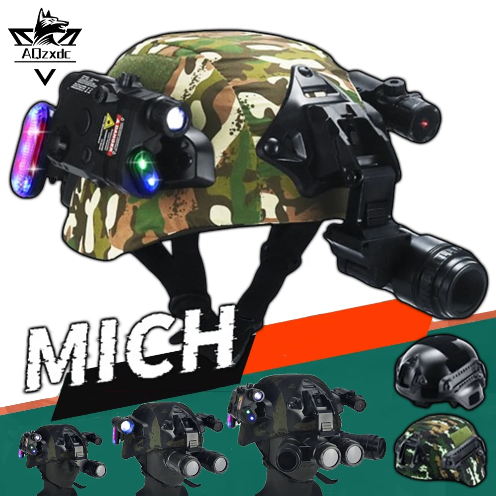 Children's Tactical Helmet Set Airsoft Helmet Full Set Toys With Night Vision Model Flashlight Sight Strobe Light for CS Cosplay
Children's Tactical Helmet Set Airsoft Helmet Full Set Toys With Night Vision Model Flashlight Sight Strobe Light for CS Cosplay