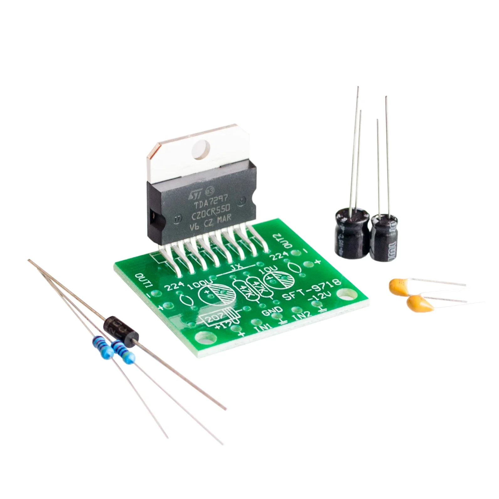 TDA7297 amplifier board spare parts dc 12v grade 2.0 dual audio encoding 15w electronic diy kit
TDA7297 amplifier board spare parts dc 12v grade 2.0 dual audio encoding 15w electronic diy kit