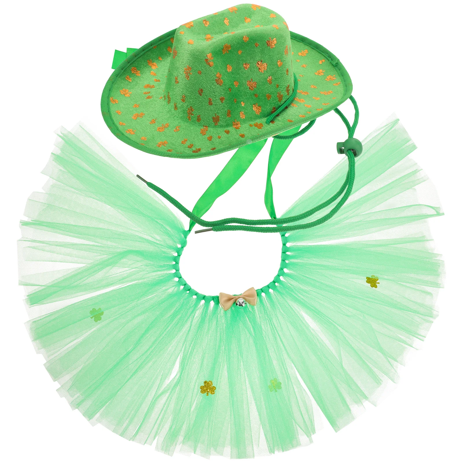 Irish Festival Dog Costume Set Saint Patrick's Day Pet Tutu Skirt Green Fabric Adjustable Size Hat Photoshoot Accessory
Irish Festival Dog Costume Set Saint Patrick's Day Pet Tutu Skirt Green Fabric Adjustable Size Hat Photoshoot Accessory
