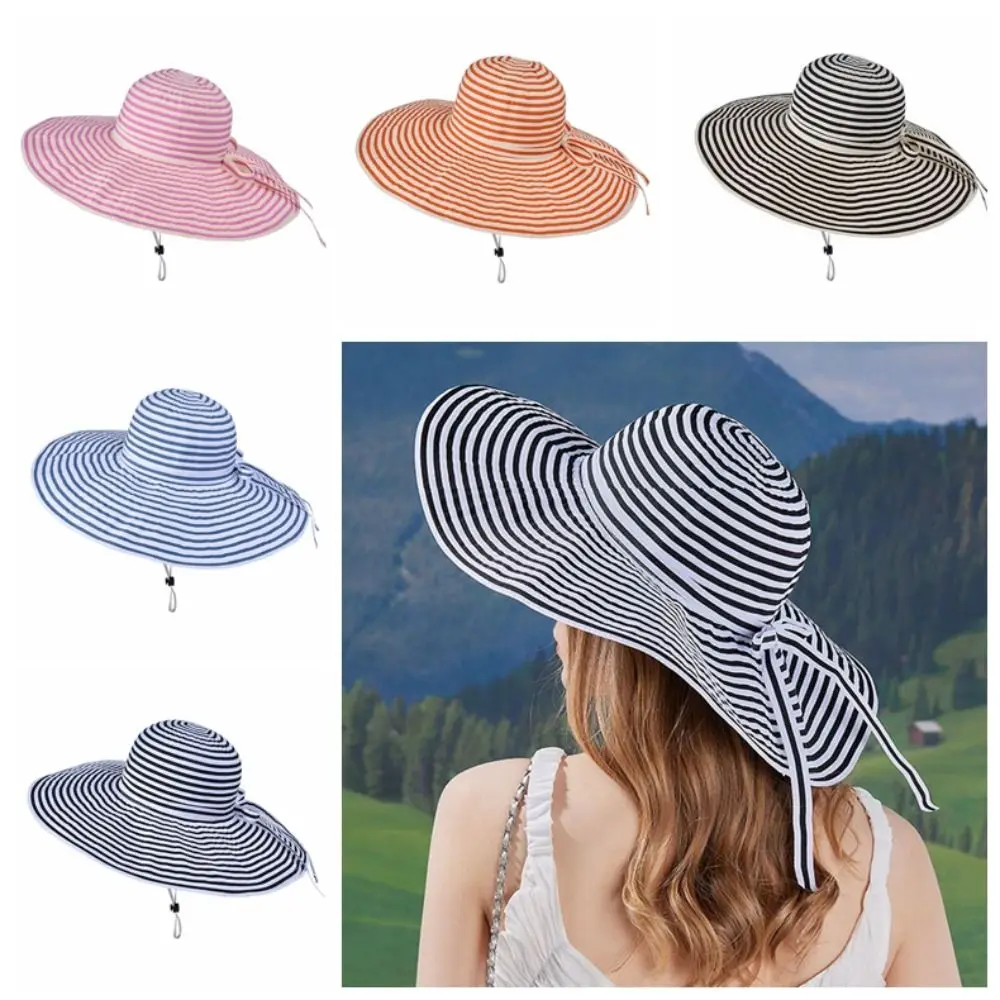 Casual Bow Stripe Bucket Hat Wide Brim Foldable Summer Sun Hat Outdoor Beach Hat Visor Cap Sun Protection Cap Beach
Casual Bow Stripe Bucket Hat Wide Brim Foldable Summer Sun Hat Outdoor Beach Hat Visor Cap Sun Protection Cap Beach
