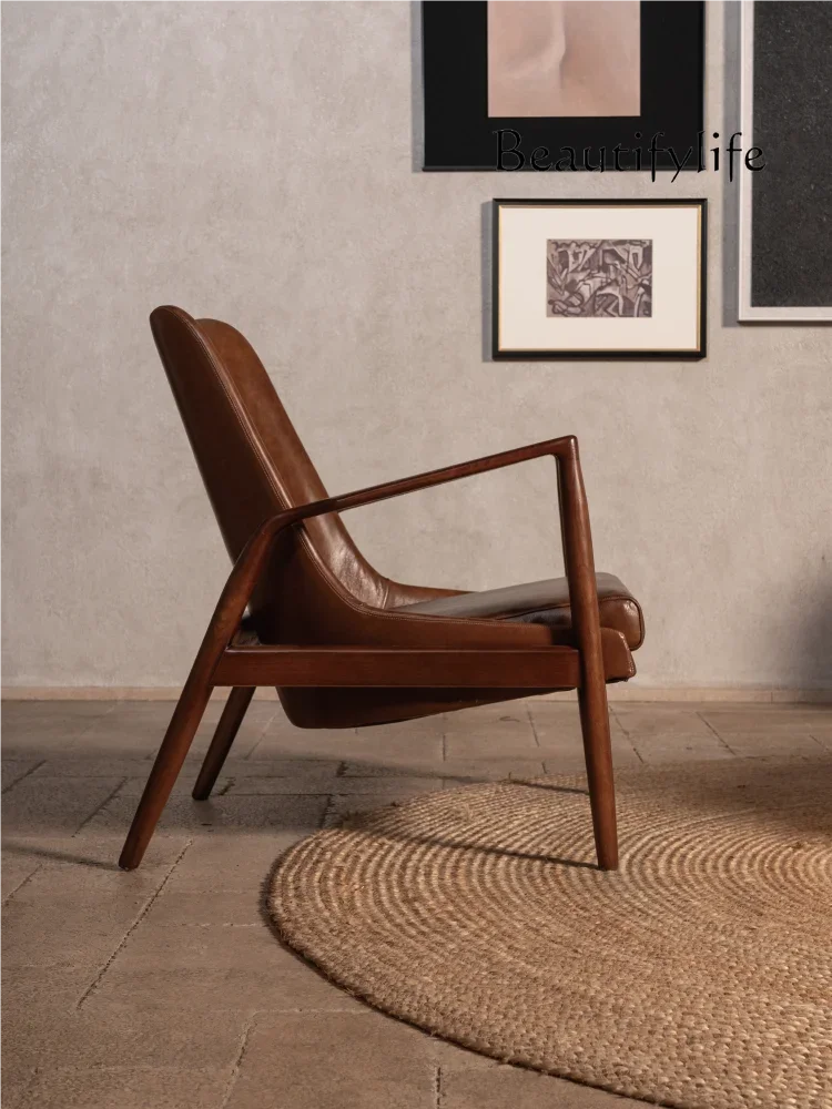 TTMedieval style living room single designer light luxury French retro oil wax leather leather leisure chair
TTMedieval style living room single designer light luxury French retro oil wax leather leather leisure chair