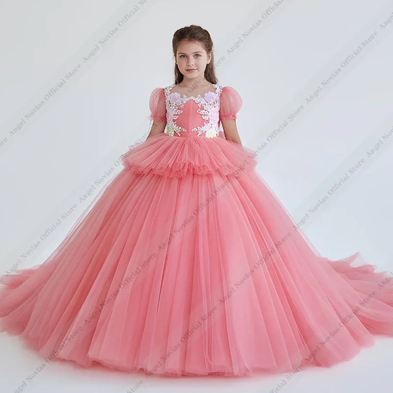 Long Coral Ball Gown Princess Flower Girl Dress Pageant Dress Birthday Gown Appliques Lace Customized Wedding Party Dress
Long Coral Ball Gown Princess Flower Girl Dress Pageant Dress Birthday Gown Appliques Lace Customized Wedding Party Dress