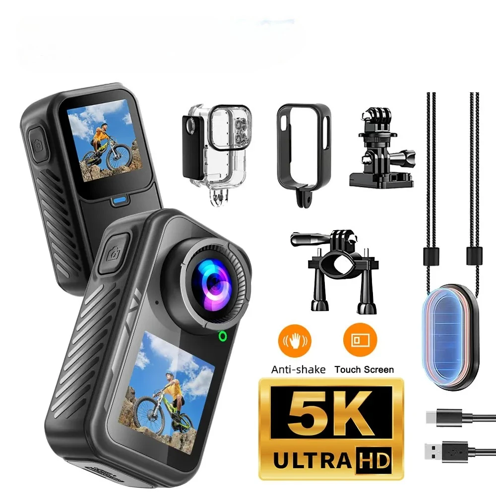 5K Thumb Action Camera 4K 60FPS WiFi 6-Axis Stabilization Touch Screen Sports Camera Magnetic Motorcycle Bike Waterproof Bodycam
5K Thumb Action Camera 4K 60FPS WiFi 6-Axis Stabilization Touch Screen Sports Camera Magnetic Motorcycle Bike Waterproof Bodycam