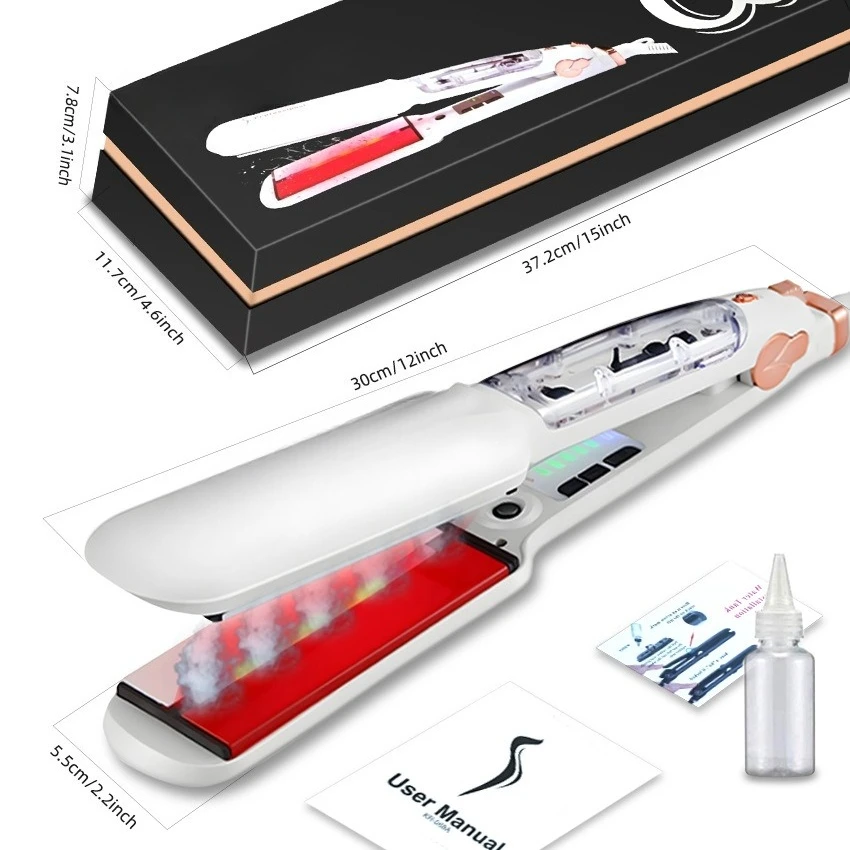 New 2 in 1 Hair Straightener and Curler Dual Voltage Electric Best Steam Hair Straightener Lisseur Cheveux Vapeur Luxury Steam
New 2 in 1 Hair Straightener and Curler Dual Voltage Electric Best Steam Hair Straightener Lisseur Cheveux Vapeur Luxury Steam