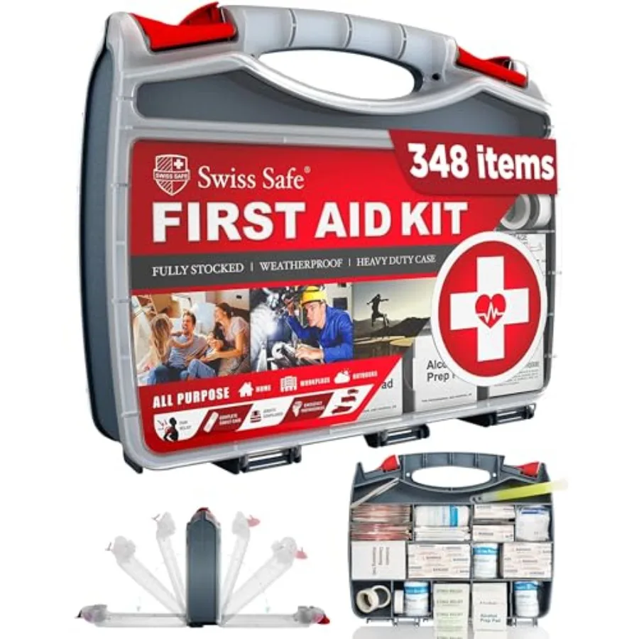 Swiss Safe 2-in-1 First Aid Kit for Car, Travel and Home, Busines - Bonus Mini Kit for Medical Emergency Aid, Survival, Camping
Swiss Safe 2-in-1 First Aid Kit for Car, Travel and Home, Busines - Bonus Mini Kit for Medical Emergency Aid, Survival, Camping
