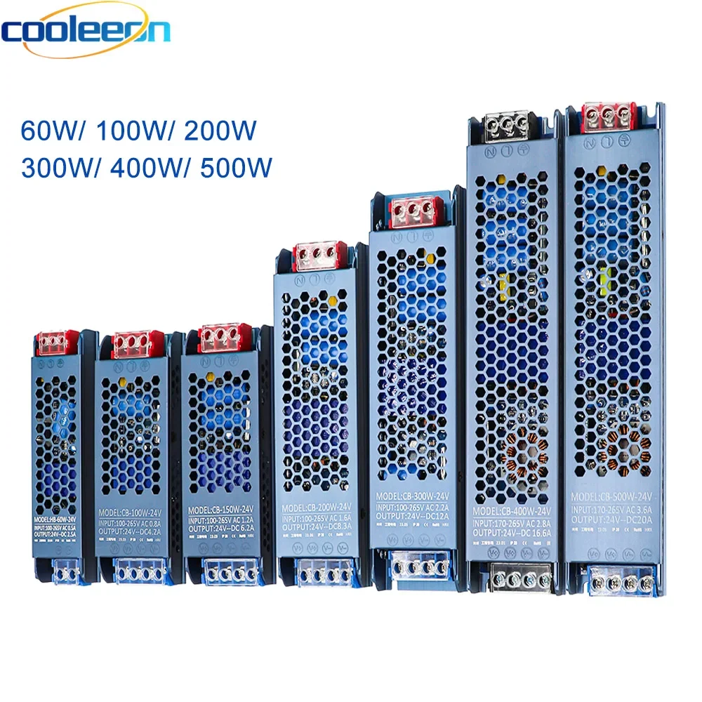 12V 24V LED Power Supply 500W 400W 300W 200W 100W 60W LED Driver AC/DC Transformer Converter for LED Strip Indoor Home Lighting
12V 24V LED Power Supply 500W 400W 300W 200W 100W 60W LED Driver AC/DC Transformer Converter for LED Strip Indoor Home Lighting