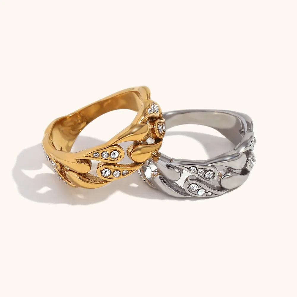 Miranda Stylish Cubic Zirconia Stainless Steel Round Hollow Chain Exquisite Ring Women High Quality Trendy Daily Fashion Jewelr
Miranda Stylish Cubic Zirconia Stainless Steel Round Hollow Chain Exquisite Ring Women High Quality Trendy Daily Fashion Jewelr