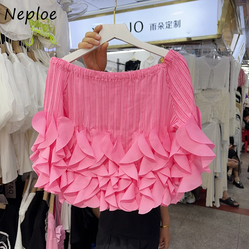 Neploe элегантные модные шифоновые блузки с лепестками, летние сексуальные блузки с открытыми плечами, Blusas Mujer, новинка 2025 года, свободные рубашки с длинными рукавами для женщин
Neploe элегантные модные шифоновые блузки с лепестками, летние сексуальные блузки с открытыми плечами, Blusas Mujer, новинка 2025 года, свободные рубашки с длинными рукавами для женщин