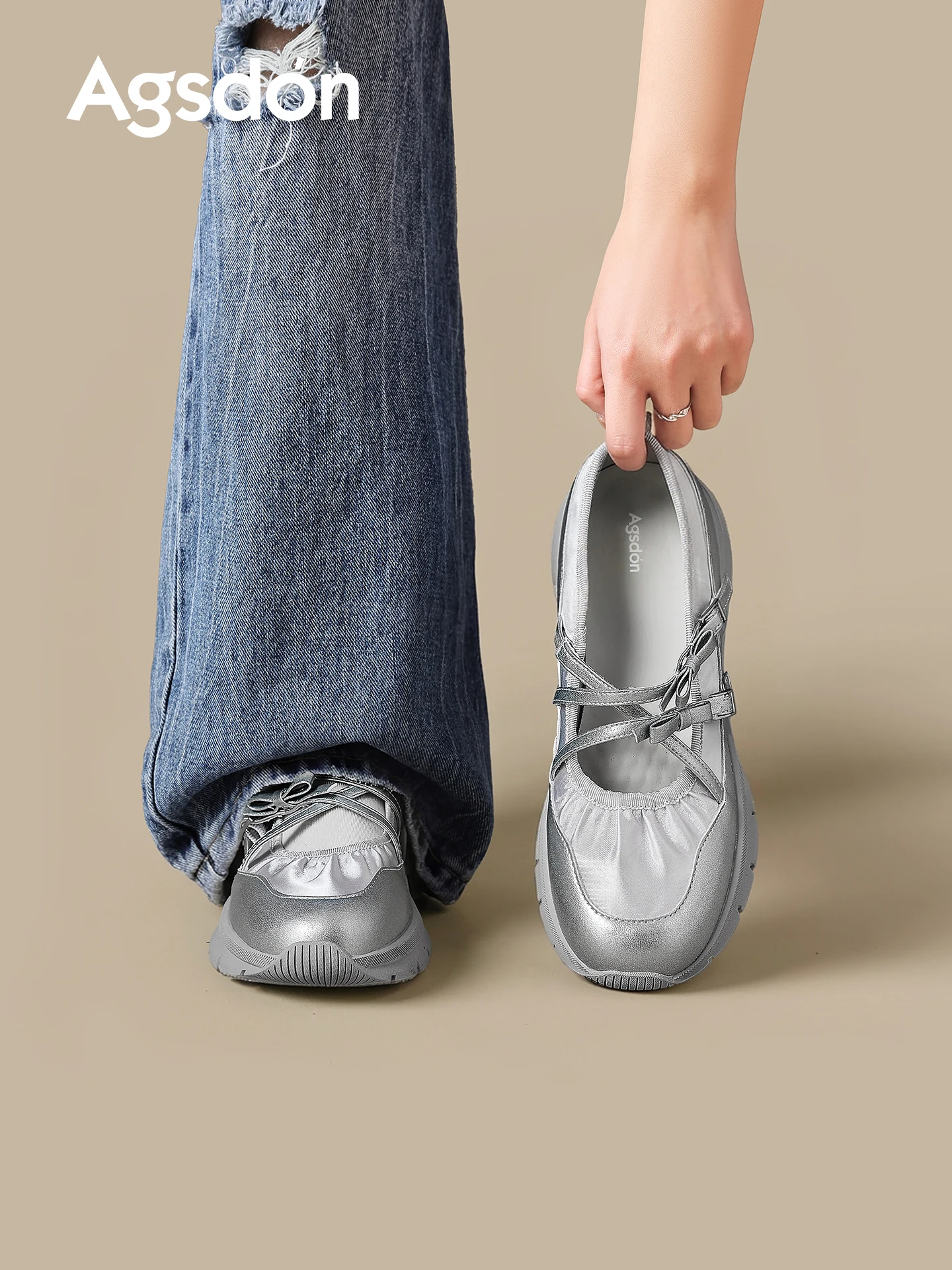 Agsdon Ballet Flat Women's Shoes Soft Bottom Sporty Mary Janes Summer Casual Slip-On round Toe Thick Heel Cotton Insole
Agsdon Ballet Flat Women's Shoes Soft Bottom Sporty Mary Janes Summer Casual Slip-On round Toe Thick Heel Cotton Insole