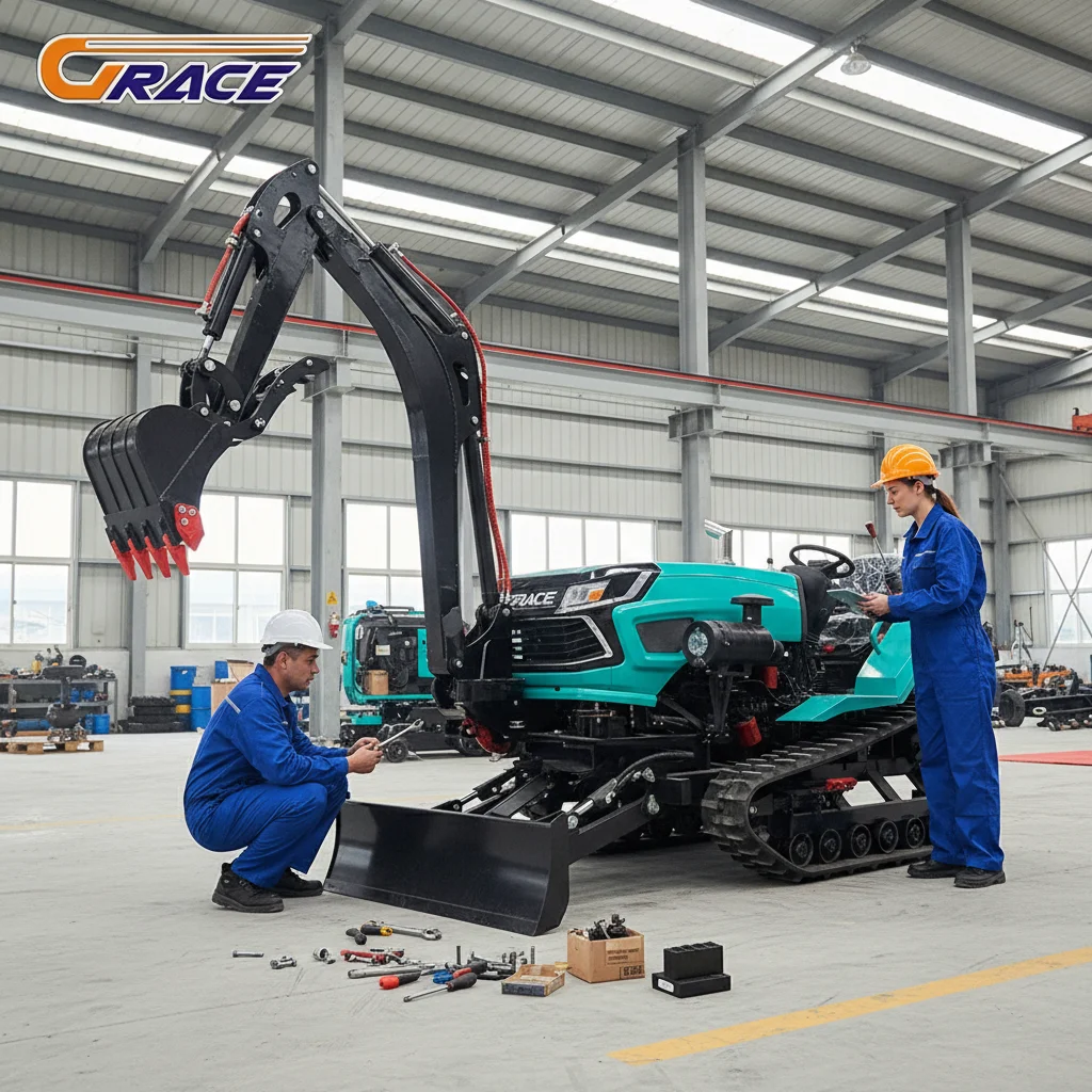 Grace Discounted Mini Crawler Tractor With Excavator 25HP 35HP Diesel Cultivator Power Tiller Tool
Grace Discounted Mini Crawler Tractor With Excavator 25HP 35HP Diesel Cultivator Power Tiller Tool