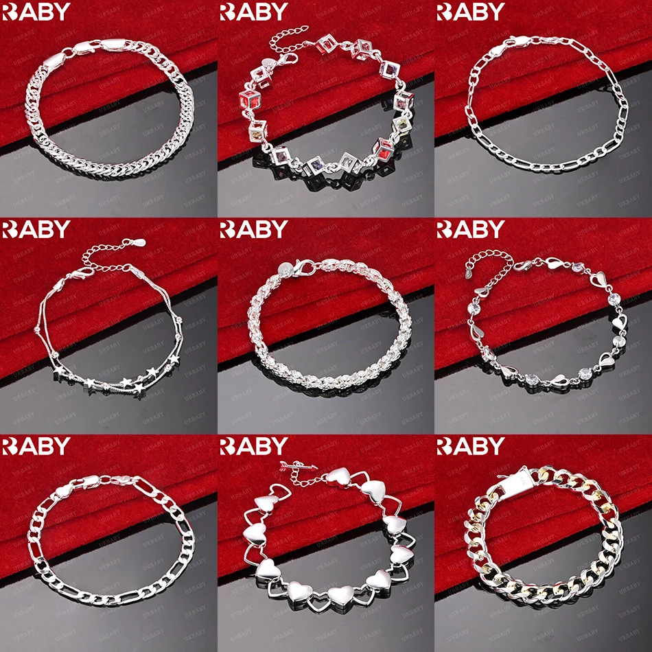 URBABY 925 Sterling Silver Design Bracelets For Women Men Creativity Gifts Street All-match Party And Daily Wear
URBABY 925 Sterling Silver Design Bracelets For Women Men Creativity Gifts Street All-match Party And Daily Wear