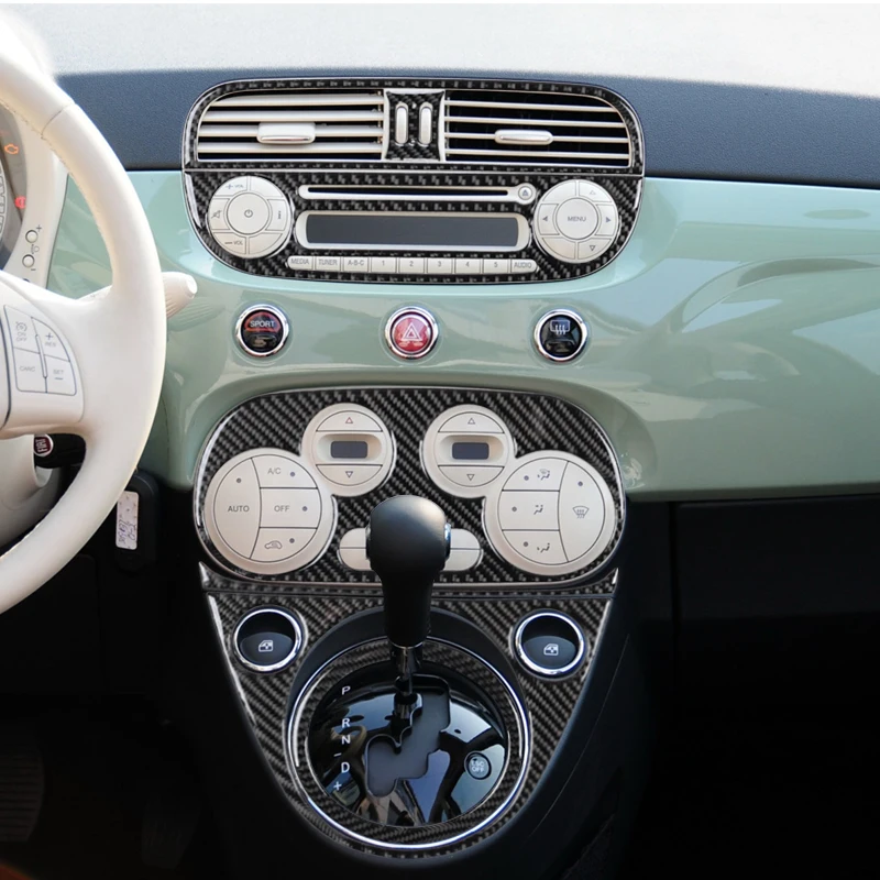 Carbon Fiber Car Interior Dashboard Center Console Air Vent Climate Control Panel Cover Decorative Trim For Fiat 500 2012-2015
Carbon Fiber Car Interior Dashboard Center Console Air Vent Climate Control Panel Cover Decorative Trim For Fiat 500 2012-2015