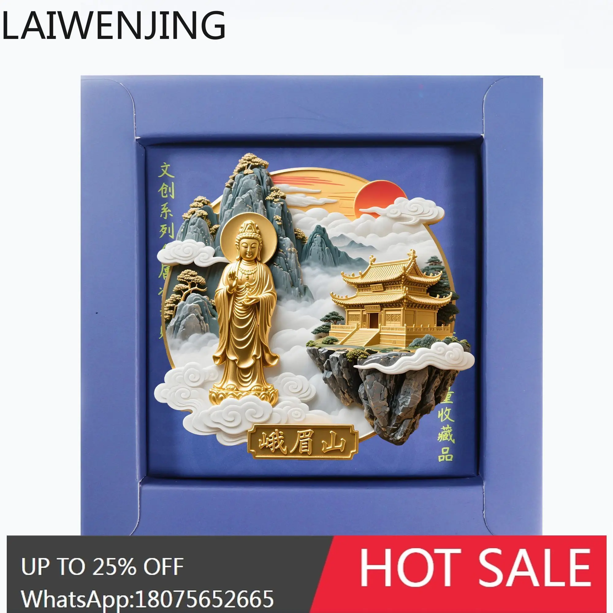 HLZ Emeishan Metal Relief Refrigerator Magnet 3D Magnetic Attraction Gold Tourist Attraction
HLZ Emeishan Metal Relief Refrigerator Magnet 3D Magnetic Attraction Gold Tourist Attraction