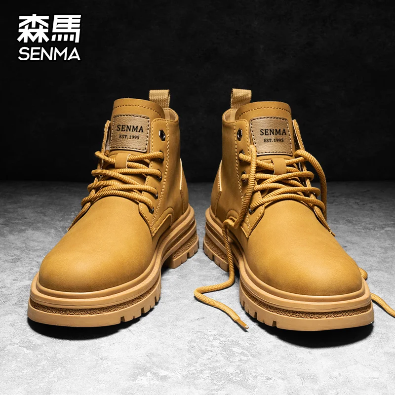 Мужская обувь Semir, новинка, Нескользящие высокие ботинки для альпинизма, мужские модные Универсальные рабочие ботинки на толстой подошве
Мужская обувь Semir, новинка, Нескользящие высокие ботинки для альпинизма, мужские модные Универсальные рабочие ботинки на толстой подошве