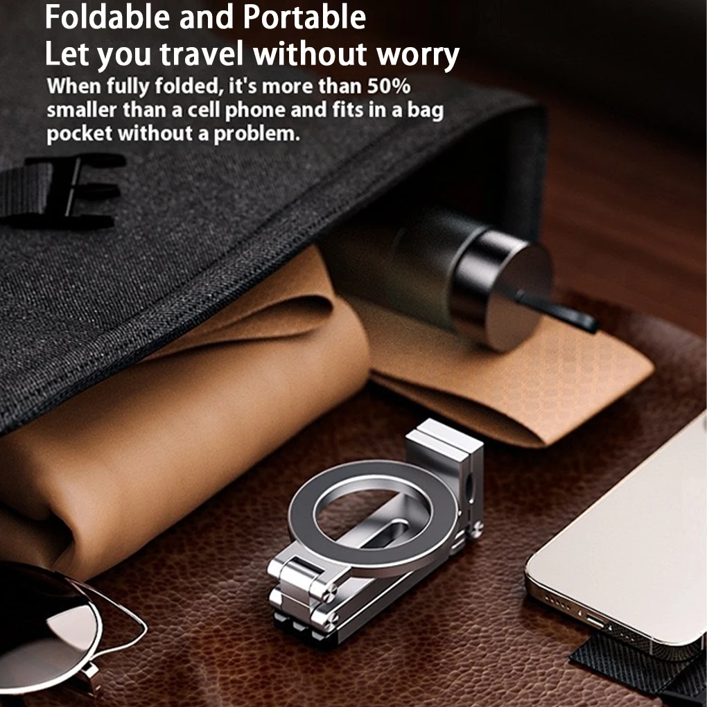360° Rotating Foldable Tripod for Travel/Car/Desk Aluminum Alloy Portable Magnetic Phone Holder For Magsafe Plane Phone Holder
360° Rotating Foldable Tripod for Travel/Car/Desk Aluminum Alloy Portable Magnetic Phone Holder For Magsafe Plane Phone Holder