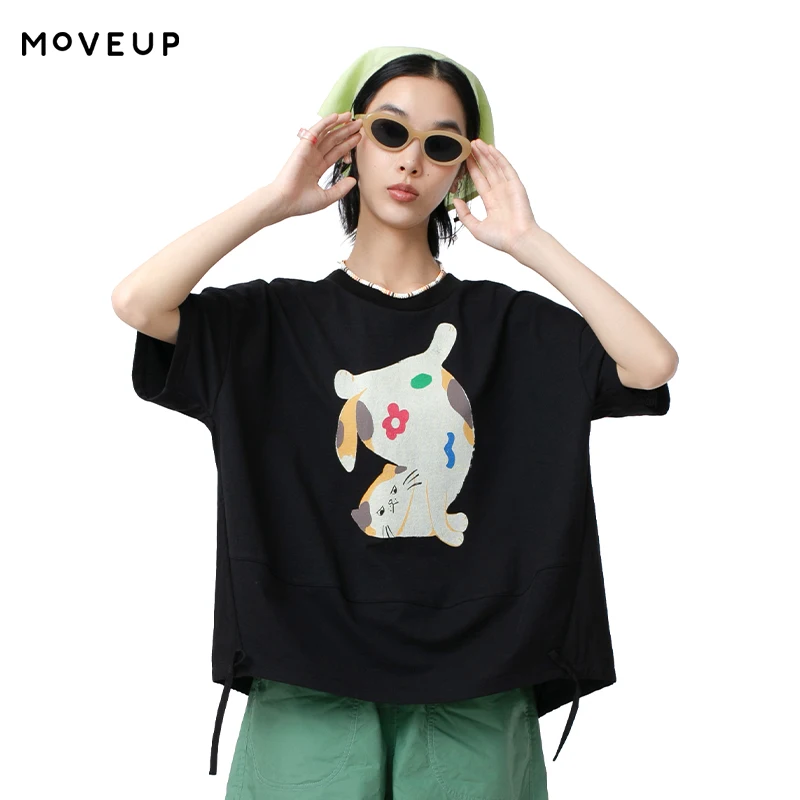 MOVEUP Round Neck Short Sleeves T-Shirt 2026 Summer New Cartoon Cat Print Casual Drop Sleeves Loose fit Women's Top 325210508
MOVEUP Round Neck Short Sleeves T-Shirt 2026 Summer New Cartoon Cat Print Casual Drop Sleeves Loose fit Women's Top 325210508