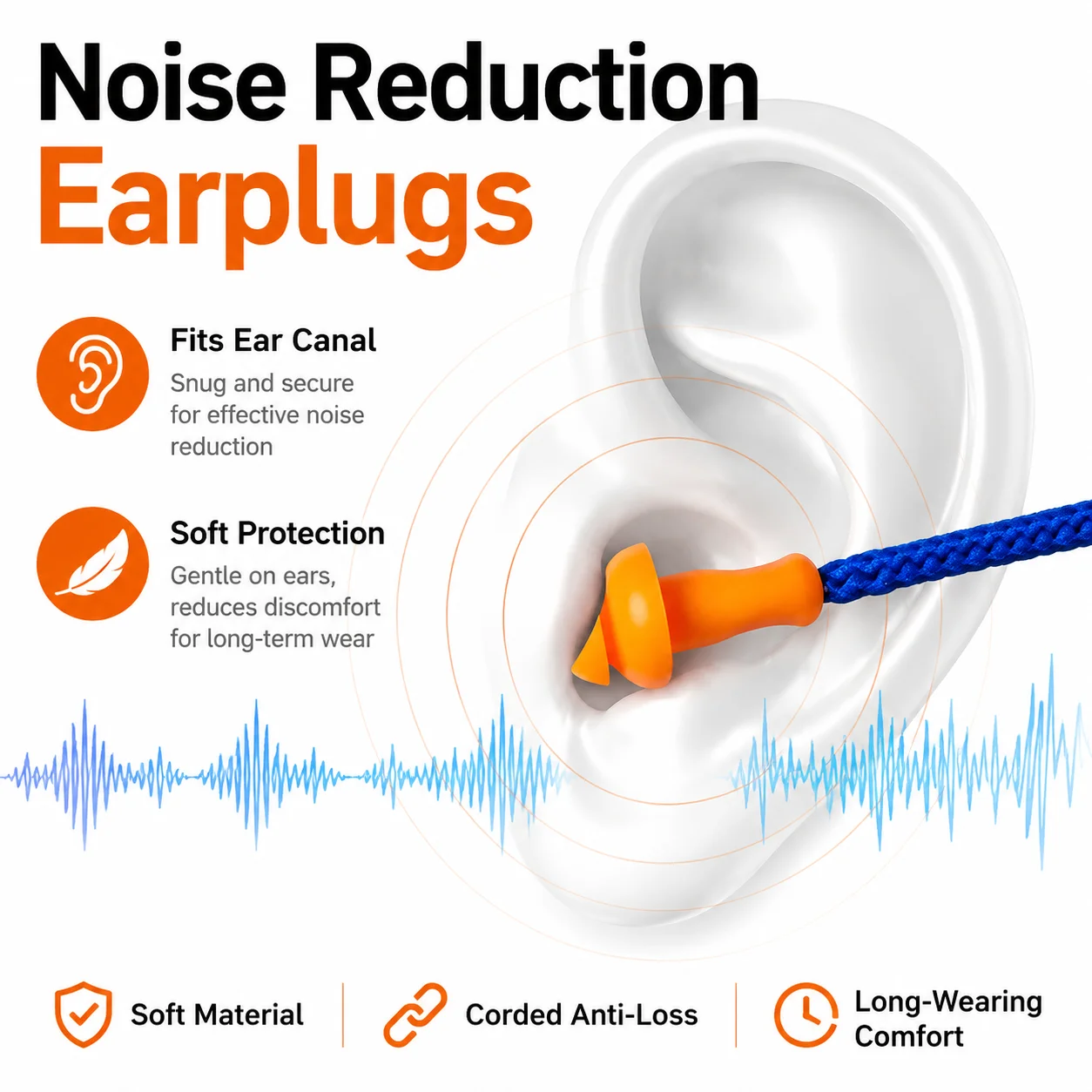Reusable Silicone Ear Plugs for Sleep, Noise Reduction Earplug with Case, Soft Anti Noise Ear Plug for Travel Work
Reusable Silicone Ear Plugs for Sleep, Noise Reduction Earplug with Case, Soft Anti Noise Ear Plug for Travel Work