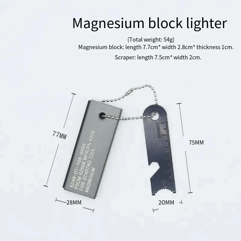 Outdoor Survival Magnesium Block American Style Flint Ignition Rod And Strip Set for Camping And Hiking - Survivor Fire Starting
Outdoor Survival Magnesium Block American Style Flint Ignition Rod And Strip Set for Camping And Hiking - Survivor Fire Starting