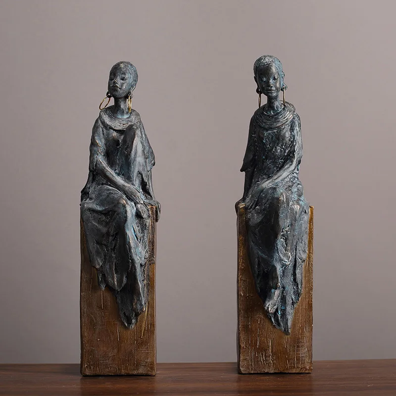 Resin Simulation Character Ornament African Style Earrings Abstract Figure Sculpture Decorative Figurines Home Decoration
Resin Simulation Character Ornament African Style Earrings Abstract Figure Sculpture Decorative Figurines Home Decoration
