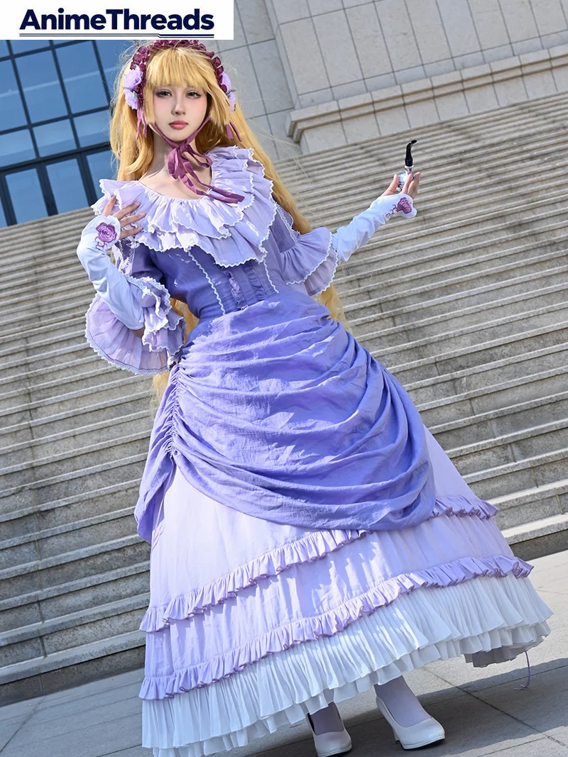 Костюм для косплея THREAD Gothic Victoria Violet, игровая/аниме-униформа для вечеринок, одежда для ролевых игр на Хэллоуин
Костюм для косплея THREAD Gothic Victoria Violet, игровая/аниме-униформа для вечеринок, одежда для ролевых игр на Хэллоуин