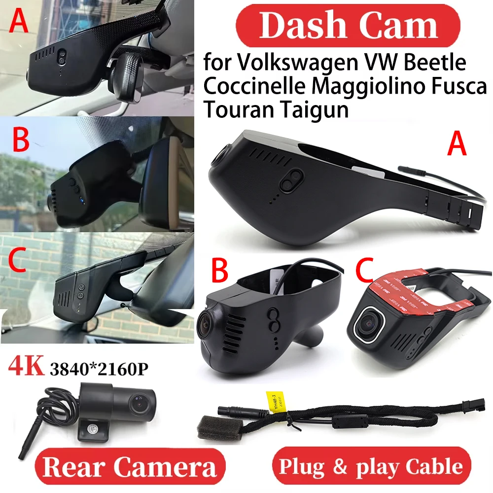 ZJCGO for Volkswagen VW Beetle Coccinelle Maggiolino Fusca Touran Taigun UHD Car 4K Video Recorder DVR Dash Cam Dashboard Camera
ZJCGO for Volkswagen VW Beetle Coccinelle Maggiolino Fusca Touran Taigun UHD Car 4K Video Recorder DVR Dash Cam Dashboard Camera