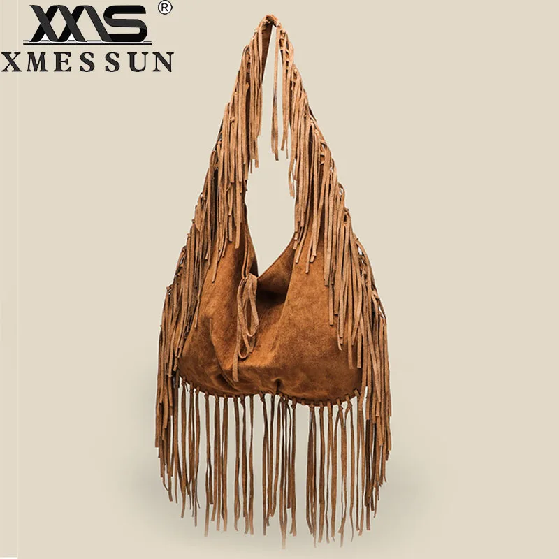 New Vintage Faux Suede Hobo Bags For Women,Bohemian Tassel Shoulder Handbags Large Capacity Autumn Winter Shopper Tote Purses
New Vintage Faux Suede Hobo Bags For Women,Bohemian Tassel Shoulder Handbags Large Capacity Autumn Winter Shopper Tote Purses