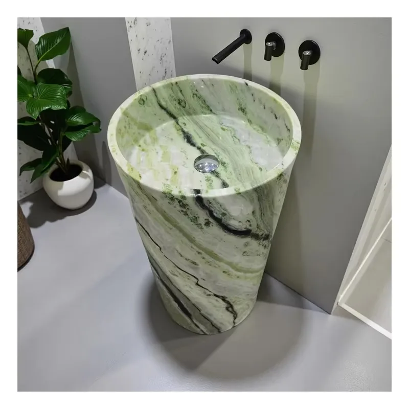Green Pedestal Stone Sink Stone Art Basins Free Standing Washing Bowl Villa Vanities Lavatory Basin Base Indoor Marble
Green Pedestal Stone Sink Stone Art Basins Free Standing Washing Bowl Villa Vanities Lavatory Basin Base Indoor Marble