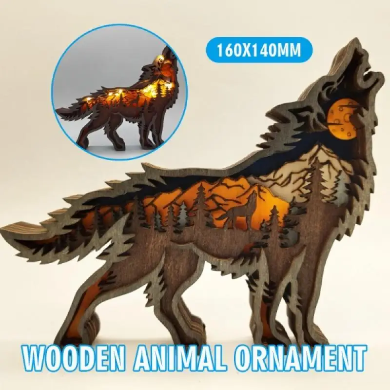 Hollow Animal Home Wooden Crafts Wolf Ornament with String Light Office Wall 2023 Christmas Decoration Party Home Decor Gifts
Hollow Animal Home Wooden Crafts Wolf Ornament with String Light Office Wall 2023 Christmas Decoration Party Home Decor Gifts