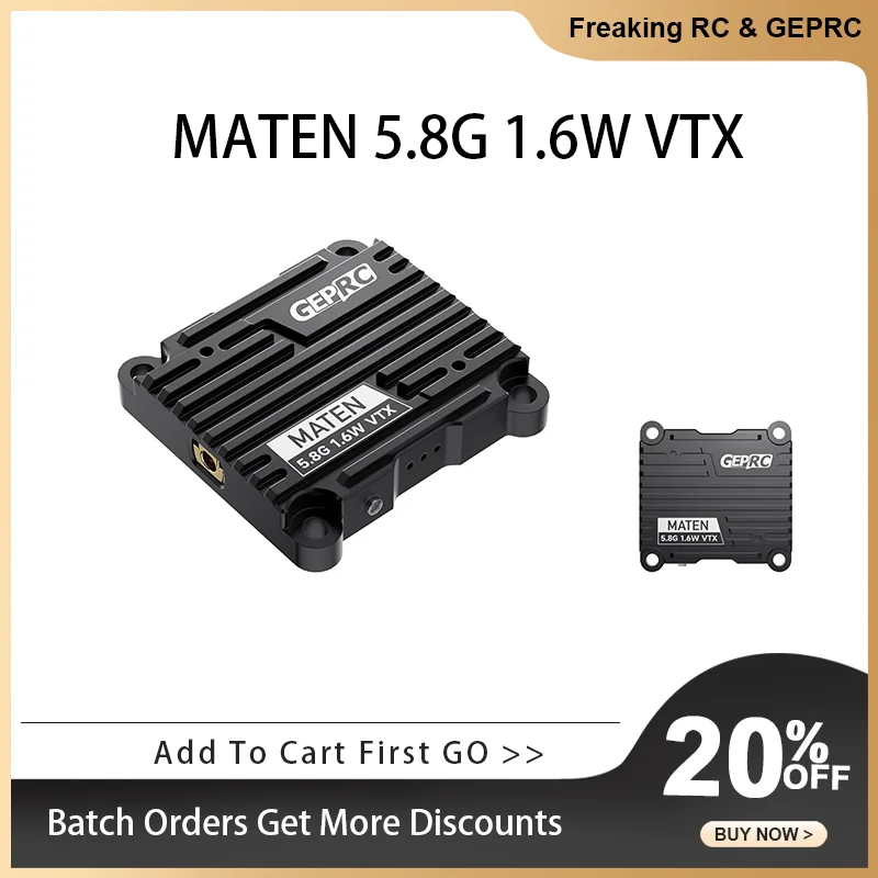 GEPRC MATEN 5.8G 1.6W VTX
GEPRC MATEN 5.8G 1.6W VTX